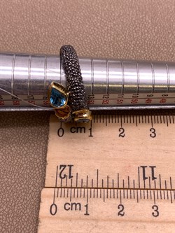 *Кольцо р.18 Голубой Топаз Арт 1178 Вес 7,76 г - фото 315316 *Кольцо р.18 Голубой Топаз Арт 1178 Вес 7,76 г - фото 315316