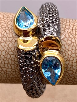 *Кольцо р.18 Голубой Топаз Арт 1178 Вес 7,76 г - фото 315319 *Кольцо р.18 Голубой Топаз Арт 1178 Вес 7,76 г - фото 315319