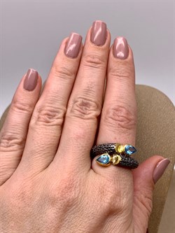 *Кольцо р.18 Голубой Топаз Арт 1178 Вес 7,76 г - фото 315322 *Кольцо р.18 Голубой Топаз Арт 1178 Вес 7,76 г - фото 315322