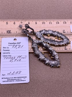 *Серьги Голубой Топаз Арт 2298 Вес 13,61 г - фото 315347 *Серьги Голубой Топаз Арт 2298 Вес 13,61 г - фото 315347