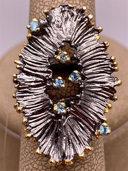 *Кольцо р.16,75 Голубой Топаз Арт 1868-топаз Вес 9,85 г - фото 315385 *Кольцо р.16,75 Голубой Топаз Арт 1868-топаз Вес 9,85 г - фото 315385