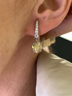 *Серьги  Опал Эфиопия арт. С1364Ю/Ag-617/5-908 вес 3,7 г - фото 315406