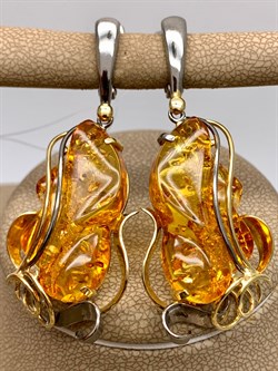 *Серьги Янтарь арт. 63020219541-321, (Вес 11,16г) - фото 315558 *Серьги Янтарь арт. 63020219541-321, (Вес 11,16г) - фото 315558