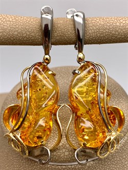 *Серьги Янтарь арт. 63020219541-321, (Вес 11,16г) - фото 315559 *Серьги Янтарь арт. 63020219541-321, (Вес 11,16г) - фото 315559