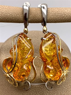 *Серьги Янтарь арт. 63020219541-321, (Вес 11,16г) - фото 315560 *Серьги Янтарь арт. 63020219541-321, (Вес 11,16г) - фото 315560