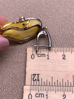 *Серьги Янтарь арт. 63020106519-565, (Вес 10,02г) - фото 315631