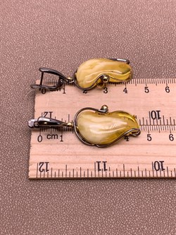 *Серьги Янтарь арт. 63020106519-565, (Вес 10,02г) - фото 315633