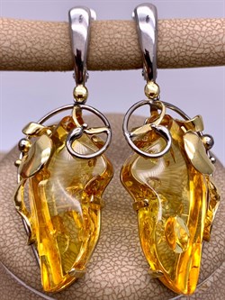 *Серьги Янтарь арт. 43022108573-468 (Вес 11,86г) - фото 315675 *Серьги Янтарь арт. 43022108573-468 (Вес 11,86г) - фото 315675