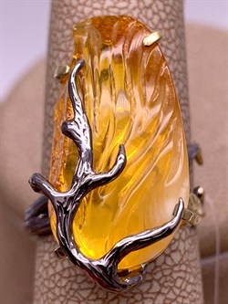 *Кольцо р.16,75 Янтарь арт. 43032119520-410 (Вес 6,4 г) - фото 315680 *Кольцо р.16,75 Янтарь арт. 43032119520-410 (Вес 6,4 г) - фото 315680
