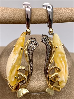 *Серьги Янтарь арт. 43020102546-528 (Вес 12,29г) - фото 315744 *Серьги Янтарь арт. 43020102546-528 (Вес 12,29г) - фото 315744