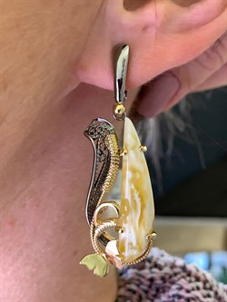 *Серьги Янтарь арт. 43020102546-528 (Вес 12,29г) - фото 315745 *Серьги Янтарь арт. 43020102546-528 (Вес 12,29г) - фото 315745