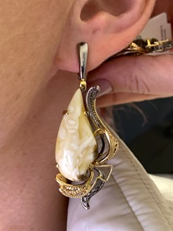 *Серьги Янтарь арт. 43020102546-955 (Вес 14,69г) - фото 315774 *Серьги Янтарь арт. 43020102546-955 (Вес 14,69г) - фото 315774