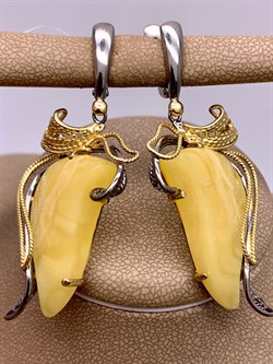 *Серьги Янтарь арт. 63020102546-162, (Вес 13,22г) - фото 315794 *Серьги Янтарь арт. 63020102546-162, (Вес 13,22г) - фото 315794