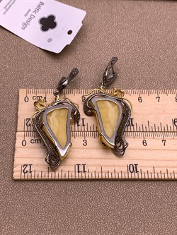 *Серьги Янтарь арт. 63020102546-162, (Вес 13,22г) - фото 315798 *Серьги Янтарь арт. 63020102546-162, (Вес 13,22г) - фото 315798