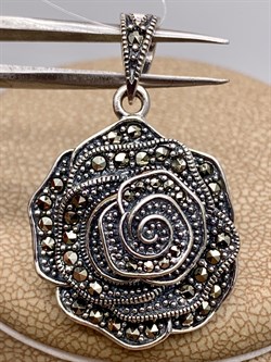 *Подвеска Розочка Марказит арт. HP1053-183 Вес 5.11 г - фото 315872 *Подвеска Розочка Марказит арт. HP1053-183 Вес 5.11 г - фото 315872