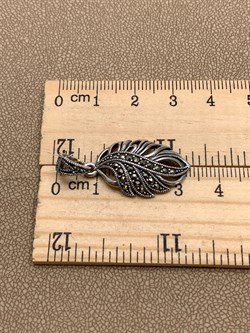 *Подвеска Лист Марказит арт HP0910-132 вес 3,15 г - фото 315921 *Подвеска Лист Марказит арт HP0910-132 вес 3,15 г - фото 315921