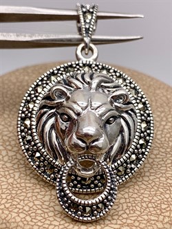 *Подвеска Лев Марказит арт. HP1254-167 вес 7,52 г - фото 315956