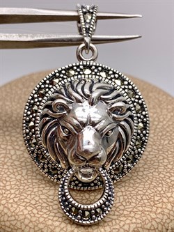 *Подвеска Лев Марказит арт. HP1254-167 вес 7,52 г - фото 315957