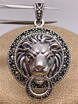 *Подвеска Лев Марказит арт. HP1254-167 вес 7,52 г - фото 315959