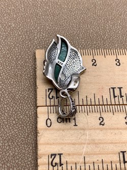 *Подвеска Марказит Малахит арт. П 509-212 вес 3,91 г - фото 316053 *Подвеска Марказит Малахит арт. П 509-212 вес 3,91 г - фото 316053