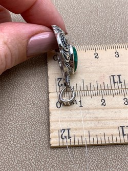 *Подвеска Марказит Малахит арт. П 927-700 вес 6,33 г - фото 316114