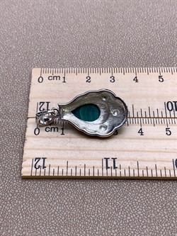 *Подвеска Марказит Малахит арт. П 927-700 вес 6,33 г - фото 316115