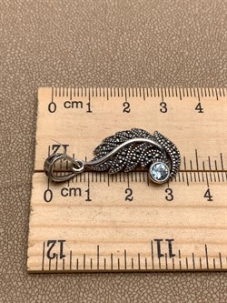 *Подвеска Микс Марказит Голубой Топаз арт. HP0001SP-Топаз-418 вес 3,36 г - фото 316163 *Подвеска Микс Марказит Голубой Топаз арт. HP0001SP-Топаз-418 вес 3,36 г - фото 316163