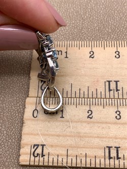 *Подвеска Марказит Голубой Топаз арт. HP818-Топаз-334 вес 4,65 г - фото 316201