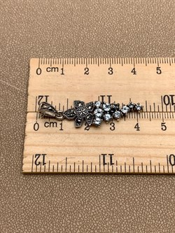 *Подвеска Виноградная Гроздь Марказит Голубой Топаз арт. HP697SP-425 вес 3,11 г - фото 316216 *Подвеска Виноградная Гроздь Марказит Голубой Топаз арт. HP697SP-425 вес 3,11 г - фото 316216