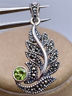 *Подвеска Микс Марказит Хризолит арт. HP0001SP-Хризолит-800 вес 3,28 г - фото 316329 *Подвеска Микс Марказит Хризолит арт. HP0001SP-Хризолит-800 вес 3,28 г - фото 316329