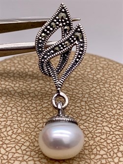 *Подвеска Марказит Жемчуг арт. HP0800-619 вес 2 г - фото 316342 *Подвеска Марказит Жемчуг арт. HP0800-619 вес 2 г - фото 316342