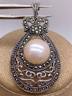 *Подвеска Марказит Жемчуг арт. HP0705-633 вес 10,66 г - фото 316354