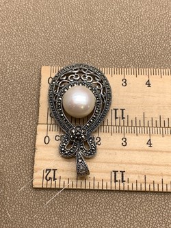 *Подвеска Марказит Жемчуг арт. HP0705-633 вес 10,66 г - фото 316358