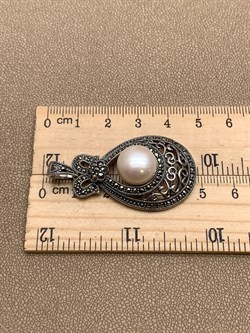 *Подвеска Марказит Жемчуг арт. HP0705-633 вес 10,66 г - фото 316359