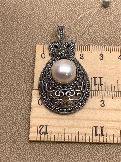 *Подвеска Микс Марказит Жемчуг арт. HP0705-657 вес 10,62 г - фото 316365