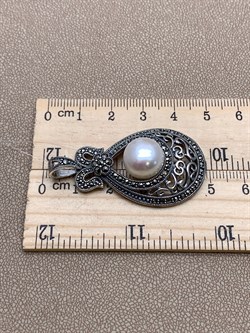 *Подвеска Микс Марказит Жемчуг арт. HP0705-657 вес 10,62 г - фото 316366