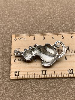 *Подвеска Кошка Микс Марказит Жемчуг арт. HP767-433 вес 9,43 г - фото 316448