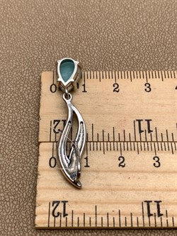 *Подвеска Микс Марказит Амазонит арт. 240863SP-029 вес 3,22 г - фото 316496 *Подвеска Микс Марказит Амазонит арт. 240863SP-029 вес 3,22 г - фото 316496