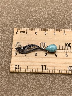 *Подвеска Микс Марказит Амазонит арт. 240863SP-029 вес 3,22 г - фото 316497 *Подвеска Микс Марказит Амазонит арт. 240863SP-029 вес 3,22 г - фото 316497