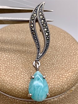 *Подвеска Микс Марказит Амазонит арт. HP0863SP-036 вес 3,22 г - фото 316500 *Подвеска Микс Марказит Амазонит арт. HP0863SP-036 вес 3,22 г - фото 316500