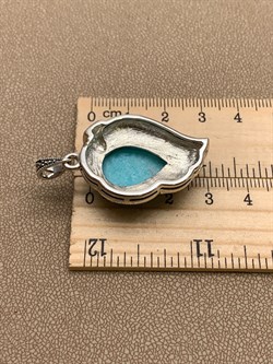 *Подвеска Марказит Амазонит арт. П 245-004 вес 10,82 г - фото 316511 *Подвеска Марказит Амазонит арт. П 245-004 вес 10,82 г - фото 316511