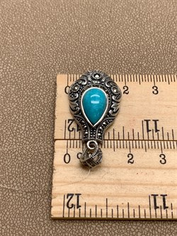 *Подвеска Микс Марказит Амазонит арт. П 927-431 вес 6,44 г - фото 316532 *Подвеска Микс Марказит Амазонит арт. П 927-431 вес 6,44 г - фото 316532