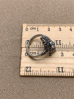 *Кольцо р.18 Микс Марказит Голубой Топаз арт. HR1694-110 вес 5,04 г - фото 316569 *Кольцо р.18 Микс Марказит Голубой Топаз арт. HR1694-110 вес 5,04 г - фото 316569