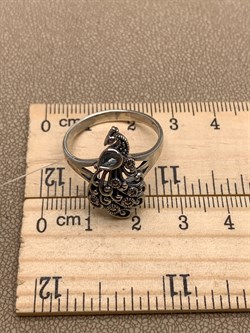 *Кольцо р.20 Жар Птица Марказит Голубой Топаз арт. HR1713-219 вес 4,47 г - фото 316683 *Кольцо р.20 Жар Птица Марказит Голубой Топаз арт. HR1713-219 вес 4,47 г - фото 316683