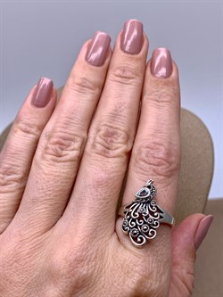 *Кольцо р.18 Жар Птица Марказит Голубой Топаз арт. HR1713-196 вес 4,54 г - фото 316706 *Кольцо р.18 Жар Птица Марказит Голубой Топаз арт. HR1713-196 вес 4,54 г - фото 316706