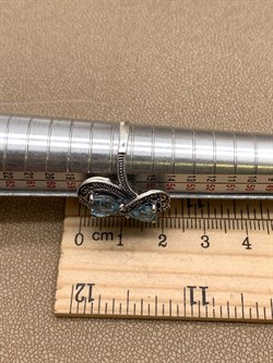 *Кольцо р.18 Сердце Бесконечность Микс Марказит Голубой Топаз арт. HR1052-189 вес 4,78 г - фото 316708 *Кольцо р.18 Сердце Бесконечность Микс Марказит Голубой Топаз арт. HR1052-189 вес 4,78 г - фото 316708