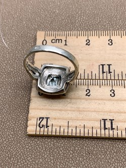 *Кольцо р.19 Марказит Голубой Топаз арт. HR978-402 вес 5,37 г - фото 316743