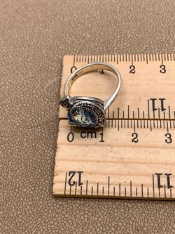 *Кольцо р.17 Рыбка Марказит Голубой Топаз арт. HR1615-570 вес 4,36 г - фото 316756 *Кольцо р.17 Рыбка Марказит Голубой Топаз арт. HR1615-570 вес 4,36 г - фото 316756