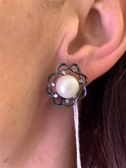 *Серьги Белый Жемчуг д.10,5*11мм арт. 2.0758.0.b-776 Вес 7,8 г - фото 316793 *Серьги Белый Жемчуг д.10,5*11мм арт. 2.0758.0.b-776 Вес 7,8 г - фото 316793