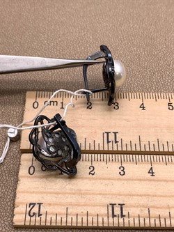 *Серьги Белый Жемчуг д.10*10,5мм арт. 2.0759.0.b-433 Вес 7,38 г - фото 316800 *Серьги Белый Жемчуг д.10*10,5мм арт. 2.0759.0.b-433 Вес 7,38 г - фото 316800